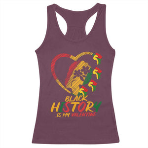 Black History Is My Valentine Racerback Tank Top Gift For Melanin Queen TS12 Maroon Print Your Wear
