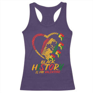 Black History Is My Valentine Racerback Tank Top Gift For Melanin Queen TS12 Purple Print Your Wear