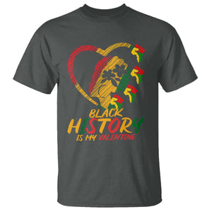 Black History Is My Valentine T Shirt Gift For Melanin Queen TS12 Dark Heather Print Your Wear