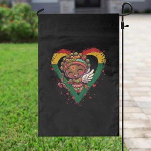 Cute Black Cupid Garden Flag Melanin Pride Valentines Day Gift TS12 Print Your Wear