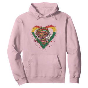 Cute Black Cupid Hoodie Melanin Pride Valentines Day Gift TS12 Light Pink Print Your Wear