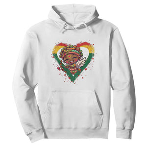 Cute Black Cupid Hoodie Melanin Pride Valentines Day Gift TS12 White Print Your Wear