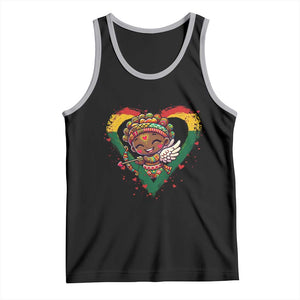 Cute Black Cupid Tank Top Melanin Pride Valentines Day Gift TS12 Black Athletic Heather Print Your Wear