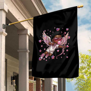 Cute Black Cupid Garden Flag African American Valentines Day Gift TS12 Print Your Wear