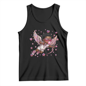 Cute Black Cupid Tank Top African American Valentines Day Gift TS12 Black Print Your Wear