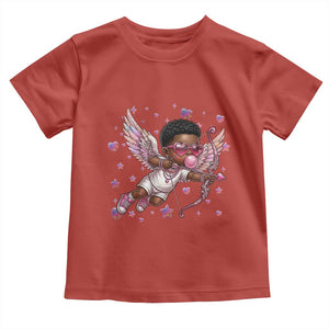 Cute Black Cupid Toddler T Shirt African American Valentines Day Gift TS12 Red Print Your Wear
