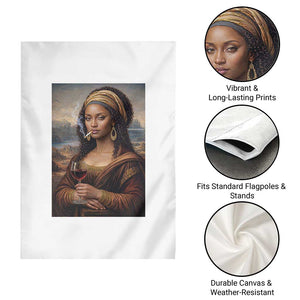 Funny Black Mona Lisa Garden Flag Melanin Queen Black History Month TS12 Print Your Wear