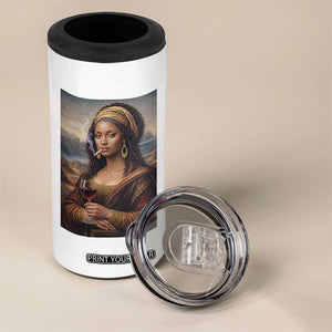 Funny Black Mona Lisa 4 in 1 Can Cooler Tumbler Melanin Queen Black History Month TS12 Print Your Wear