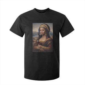 Funny Black Mona Lisa T Shirt For Kid Melanin Queen Black History Month TS12 Black Print Your Wear