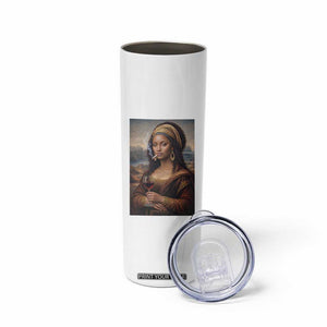 Funny Black Mona Lisa Skinny Tumbler Melanin Queen Black History Month TS12 Print Your Wear