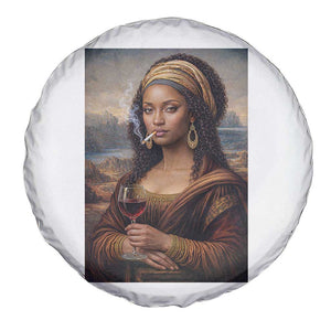 Funny Black Mona Lisa Spare Tire Cover Melanin Queen Black History Month TS12 Print Your Wear