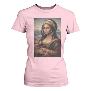 Funny Black Mona Lisa T Shirt For Women Melanin Queen Black History Month TS12 Light Pink Print Your Wear