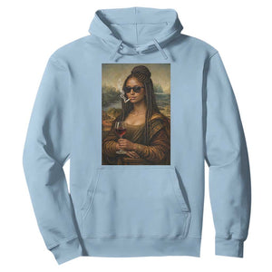 Black Mona Lisa African American Hoodie Black History Month TS12 Light Blue Print Your Wear