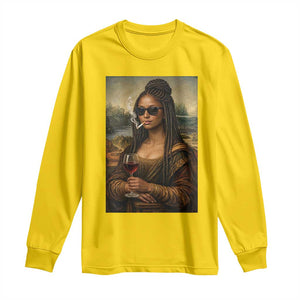Black Mona Lisa African American Long Sleeve Shirt Black History Month TS12 Daisy Print Your Wear