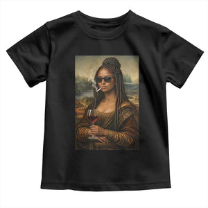 Black Mona Lisa African American Toddler T Shirt Black History Month TS12 Black Print Your Wear