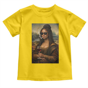 Black Mona Lisa African American Toddler T Shirt Black History Month TS12 Daisy Print Your Wear