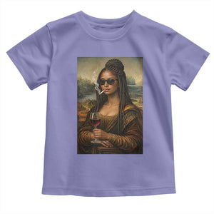 Black Mona Lisa African American Toddler T Shirt Black History Month TS12 Violet Print Your Wear