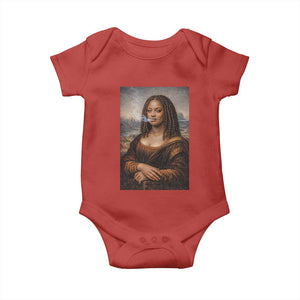 Funny Black Mona Lisa Baby Onesie African American Pride TS12 Red Print Your Wear