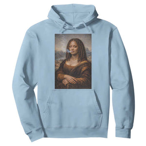 Funny Black Mona Lisa Hoodie African American Pride TS12 Light Blue Print Your Wear
