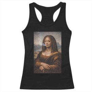 Funny Black Mona Lisa Racerback Tank Top African American Pride TS12 Black Print Your Wear