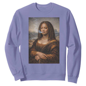 Funny Black Mona Lisa Sweatshirt African American Pride TS12 Violet Print Your Wear