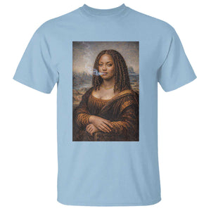 Funny Black Mona Lisa T Shirt African American Pride TS12 Light Blue Print Your Wear