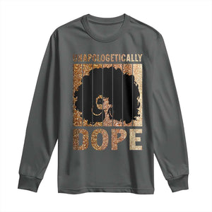 Melanin Queen Glitter Print Long Sleeve Shirt Unapologetically Dope TS12 Dark Heather Print Your Wear