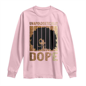 Melanin Queen Glitter Print Long Sleeve Shirt Unapologetically Dope TS12 Light Pink Print Your Wear