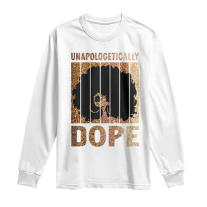 Melanin Queen Glitter Print Long Sleeve Shirt Unapologetically Dope TS12 White Print Your Wear