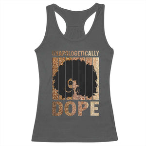 Melanin Queen Glitter Print Racerback Tank Top Unapologetically Dope TS12 Dark Heather Print Your Wear
