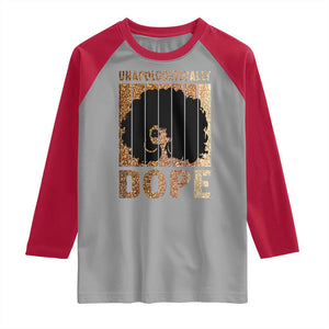 Melanin Queen Glitter Print Raglan Shirt Unapologetically Dope TS12 Sport Gray Red Print Your Wear