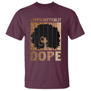 Melanin Queen Glitter Print T Shirt Unapologetically Dope TS12 Maroon Print Your Wear