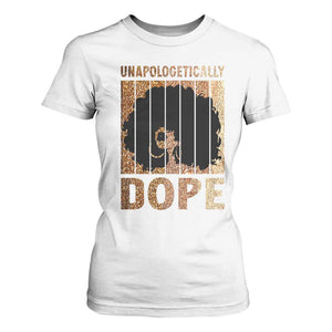 Melanin Queen Glitter Print T Shirt For Women Unapologetically Dope TS12 White Print Your Wear