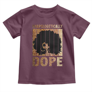 Melanin Queen Glitter Print Toddler T Shirt Unapologetically Dope TS12 Maroon Print Your Wear