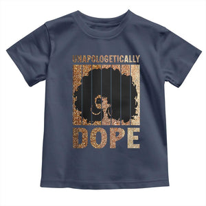 Melanin Queen Glitter Print Toddler T Shirt Unapologetically Dope TS12 Navy Print Your Wear