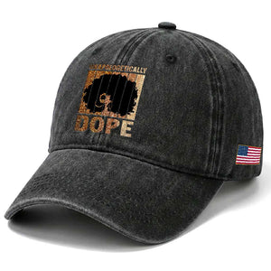 Melanin Queen Glitter Print Washed Cotton Baseball Cap Unapologetically Dope TS12 Print Your Wear