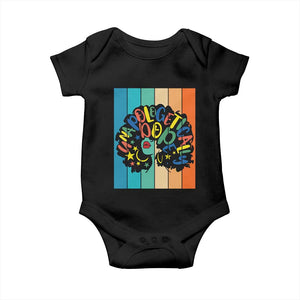 Black Girl Magic Pride Baby Onesie Unapologetically Dope Retro Sunset TS12 Black Print Your Wear