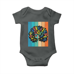 Black Girl Magic Pride Baby Onesie Unapologetically Dope Retro Sunset TS12 Dark Heather Print Your Wear