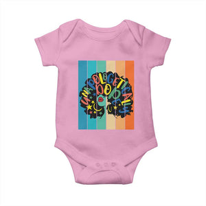 Black Girl Magic Pride Baby Onesie Unapologetically Dope Retro Sunset TS12 Light Pink Print Your Wear