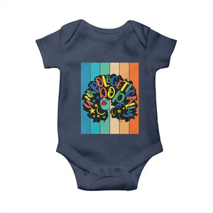 Black Girl Magic Pride Baby Onesie Unapologetically Dope Retro Sunset TS12 Navy Print Your Wear