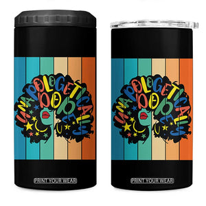 Black Girl Magic Pride 4 in 1 Can Cooler Tumbler Unapologetically Dope Retro Sunset TS12 One Size: 16 oz Black Print Your Wear