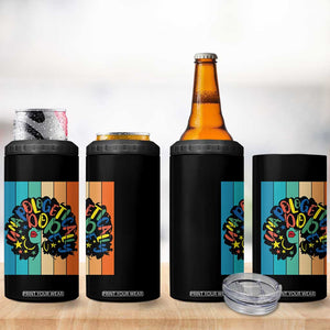 Black Girl Magic Pride 4 in 1 Can Cooler Tumbler Unapologetically Dope Retro Sunset TS12 Print Your Wear