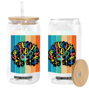 Black Girl Magic Pride Glass Can Unapologetically Dope Retro Sunset TS12 Print Your Wear