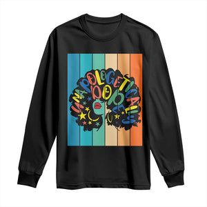 Black Girl Magic Pride Long Sleeve Shirt Unapologetically Dope Retro Sunset TS12 Black Print Your Wear