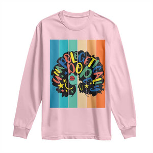 Black Girl Magic Pride Long Sleeve Shirt Unapologetically Dope Retro Sunset TS12 Light Pink Print Your Wear