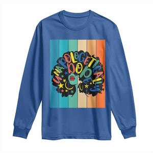 Black Girl Magic Pride Long Sleeve Shirt Unapologetically Dope Retro Sunset TS12 Royal Blue Print Your Wear
