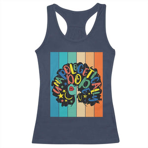 Black Girl Magic Pride Racerback Tank Top Unapologetically Dope Retro Sunset TS12 Navy Print Your Wear