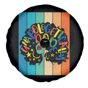 Black Girl Magic Pride Spare Tire Cover Unapologetically Dope Retro Sunset TS12 Print Your Wear