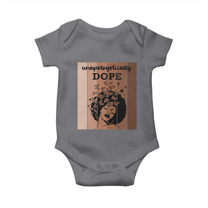 Inspirational Black Women Gift Baby Onesie Unapologetically Dope TS12 Charcoal Print Your Wear
