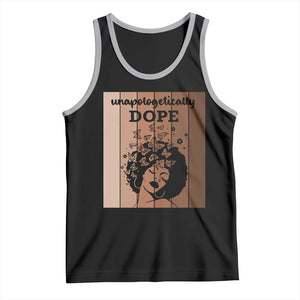 Inspirational Black Women Gift Tank Top Unapologetically Dope TS12 Black Athletic Heather Print Your Wear